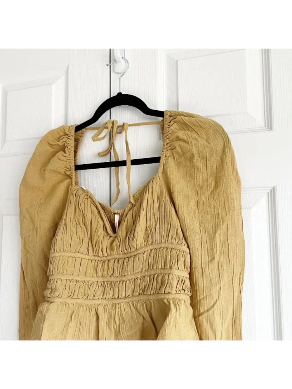 Free People Chloe Sweetheart Wired Long Sleeve Top Women's Size X-Small XS